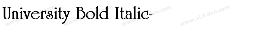 University Bold Italic字体转换